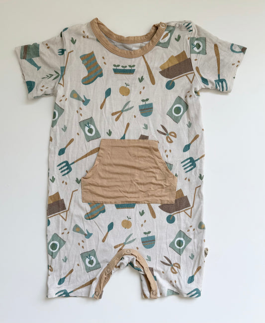 Kozi & Co Beige Gardening Shorty Romper (3T)