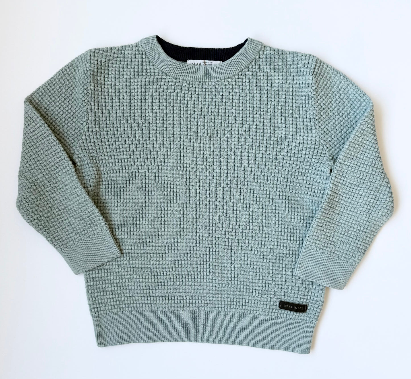 H&M Light Green Textured Sweater (2-4 Years)