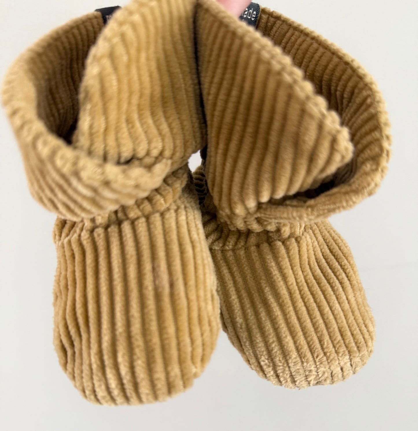 Mini Mioche Light Brown Corduroy Booties (1)
