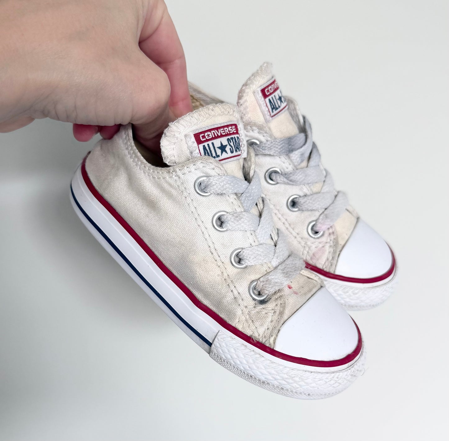 Converse White Lace Up Sneakers (7)