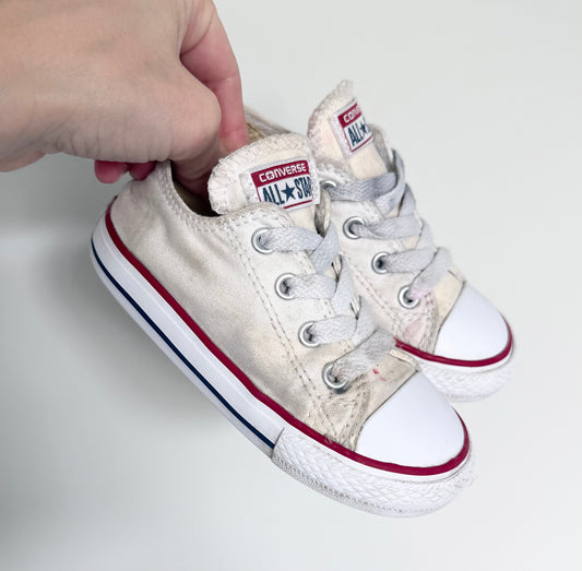 Converse White Lace Up Sneakers (7)