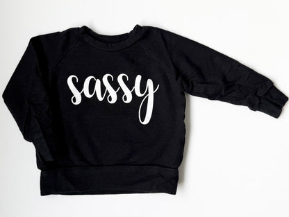 Posh & Cozy Black “Sassy” Pullover (1T)
