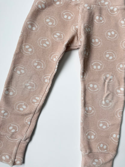 Dear Aspen Pink Smiley Waffle Sweater & Pants Set (5T)