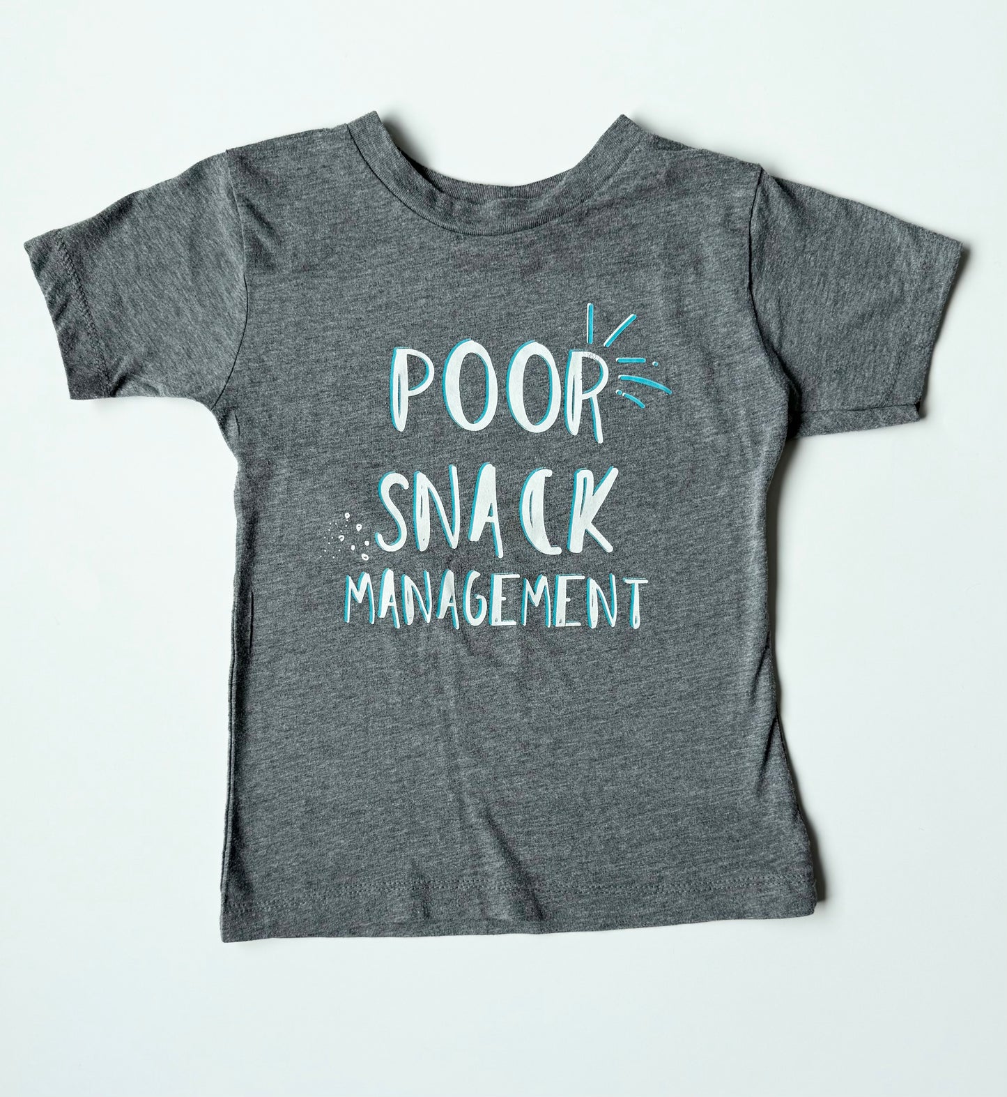 Portage & Main Grey “Poor Snack Management” T-Shirt (3T)