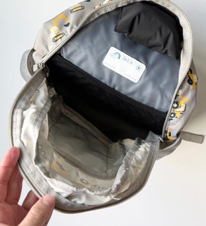 Jan & Jul Xplorer Grey Construction Trucks Backpack (15L)