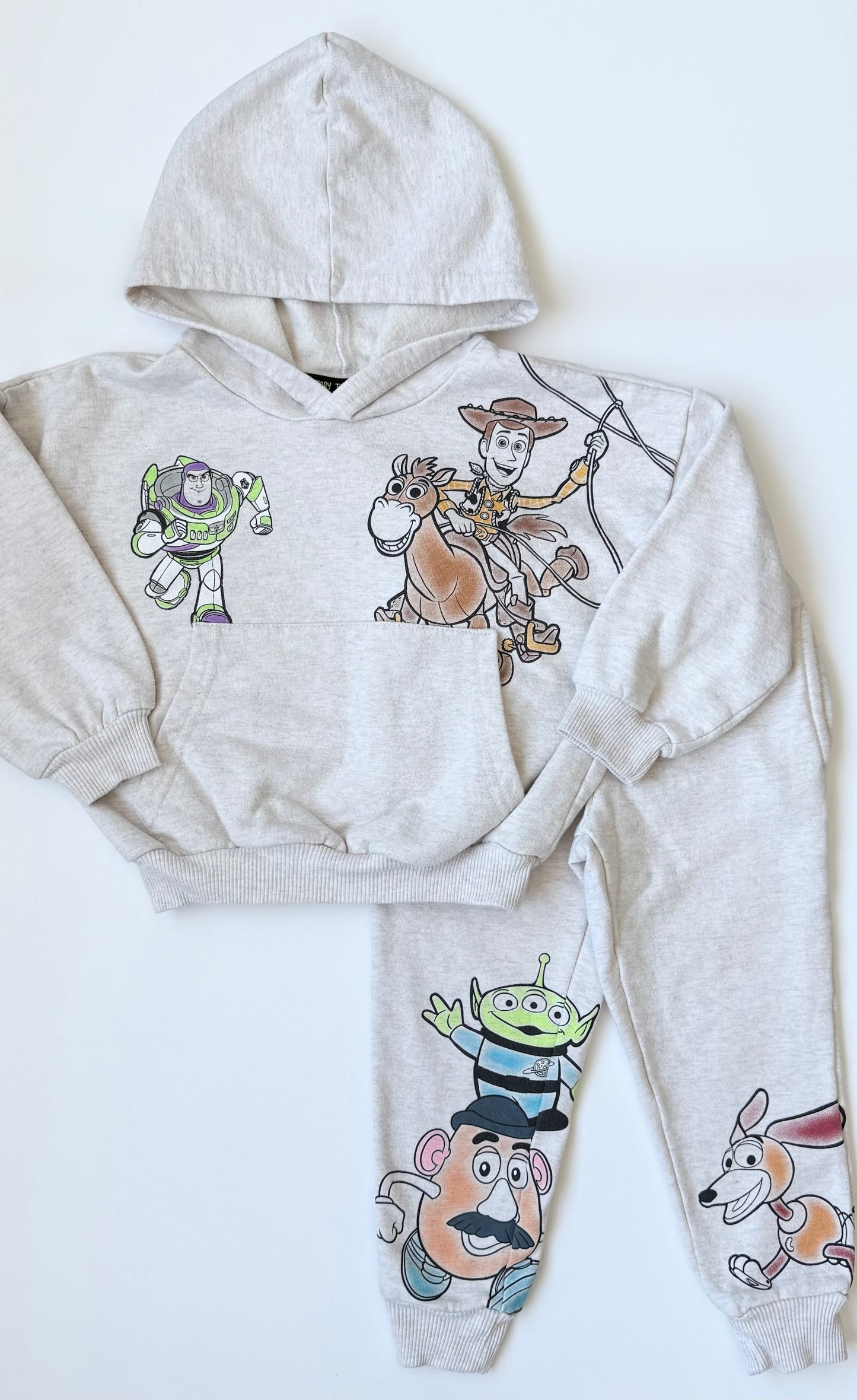 Disney Pixar x Toy Story Off White Characters Hoodie & Pants Set (3T)