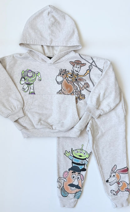 Disney Pixar x Toy Story Off White Characters Hoodie & Pants Set (3T)