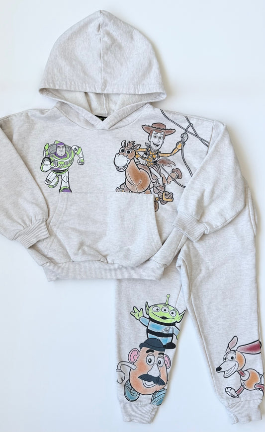 Disney Pixar x Toy Story Off White Characters Hoodie & Pants Set (3T)