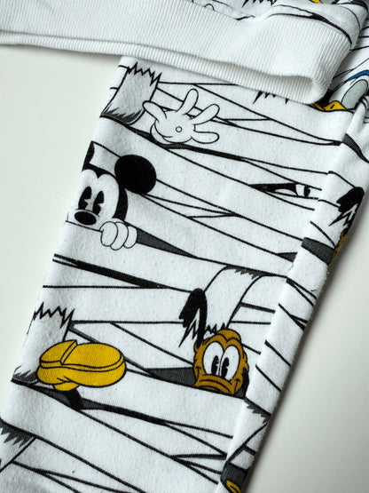 Disney Mickey & Friends White Mummy Characters Sweater & Pants Matching Set (2T)