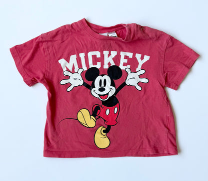 H&M x Disney Red Mickey Mouse T-Shirt (18-24 Months)