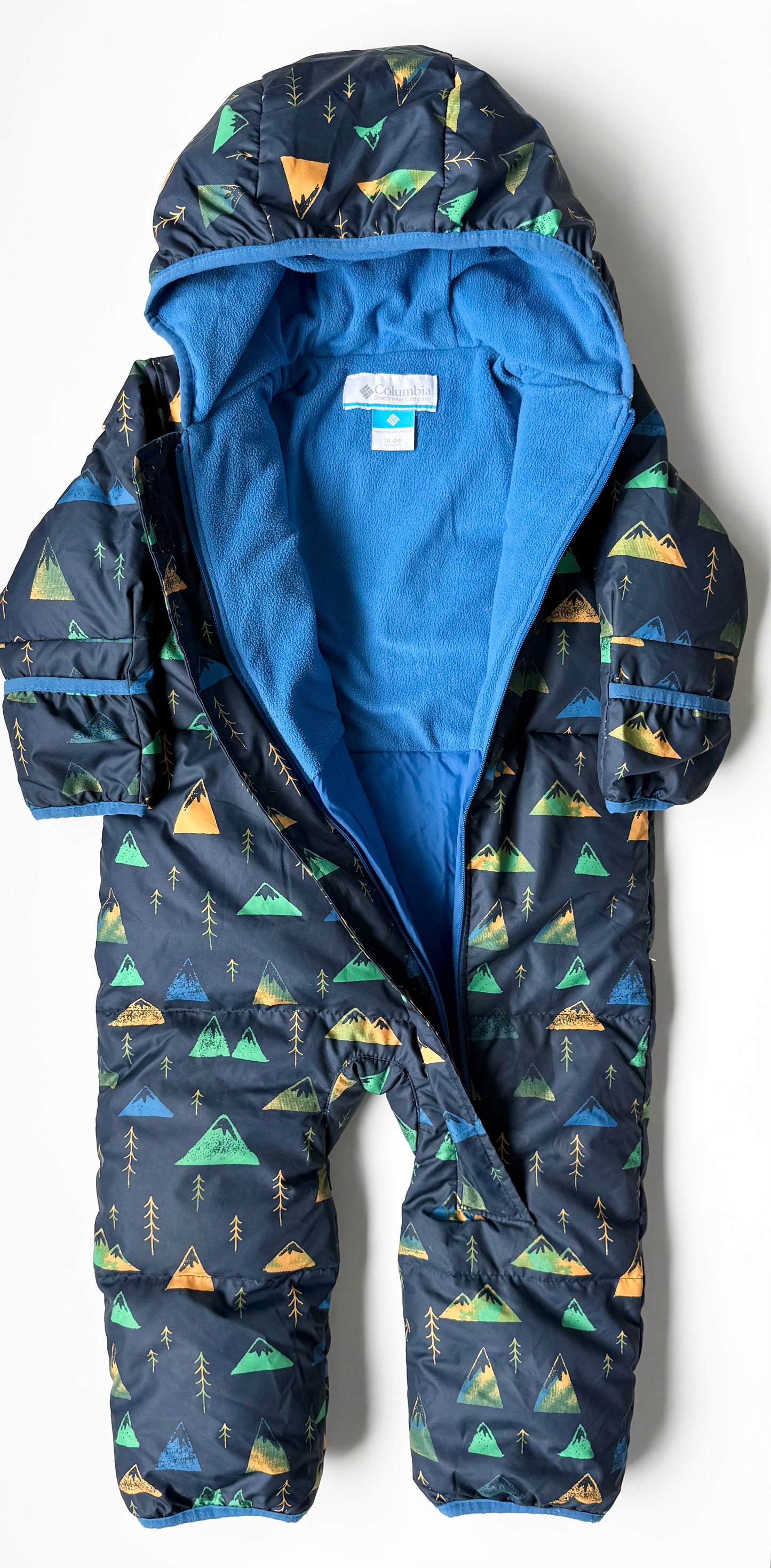 Columbia Navy & Green Trees Snuggly Bunny Snowsuit (18-24 Months)