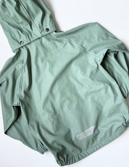 Kuling Green Rain Coat & Pants Matching Two Peice Set (4-5 Years)