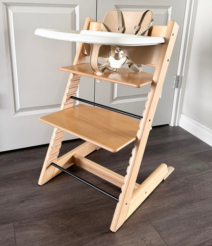 Stokke Tripp Trapp High Chair + Baby Set + Tray Bundle