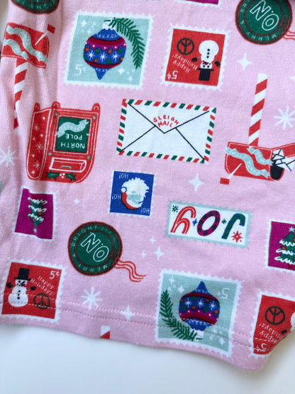 Old Navy Pink Christmas Two Piece PJ Set (2T)