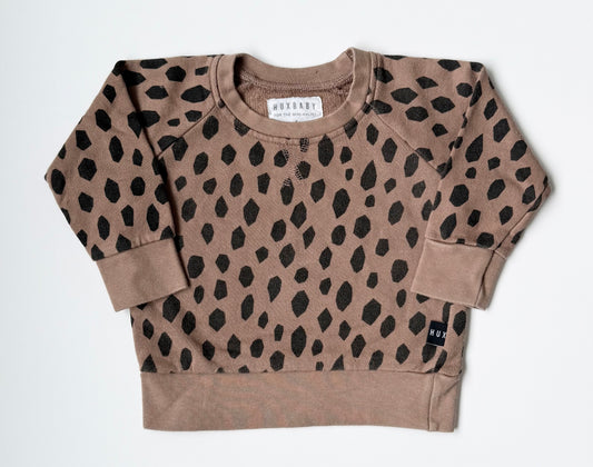 Huxbaby Brown & Black Speckled Sweater (1T)