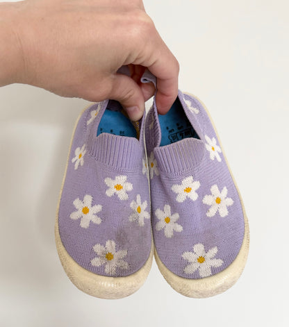 Jan & Jul Purple Daisy Knit Slip Ons (9)