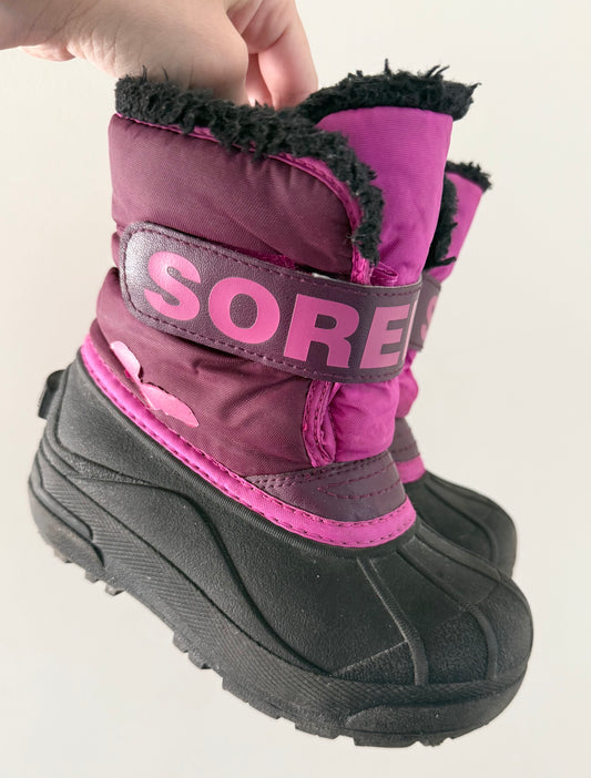 Sorel Pink/Purple Snow Commander Winter Boots (11)