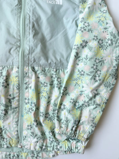 The North Face Light Green Floral Zipline Windbreaker Rain Jacket (6T)