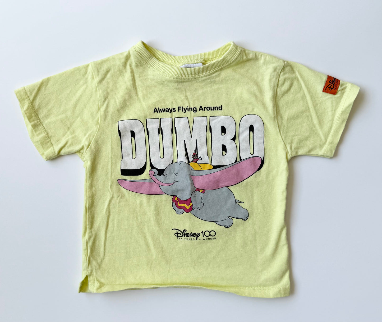 Zara x Disney Neon Yellow Dumbo T-Shirt (18-24 Months)