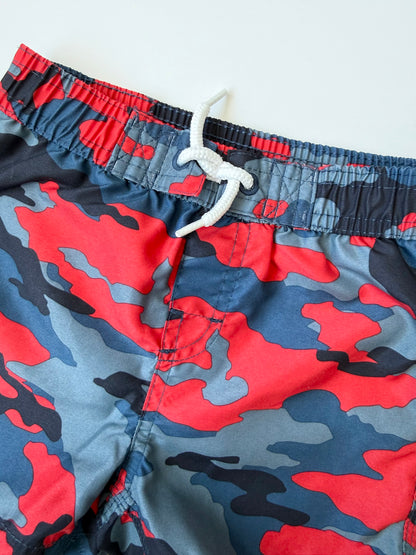 Joe Fresh Grey & Red Camo Swim Trunks (12-18 Months)