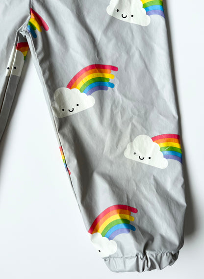 Whistle & Flute Grey Rainbows Splash/Wind Pants (3-4 Years)