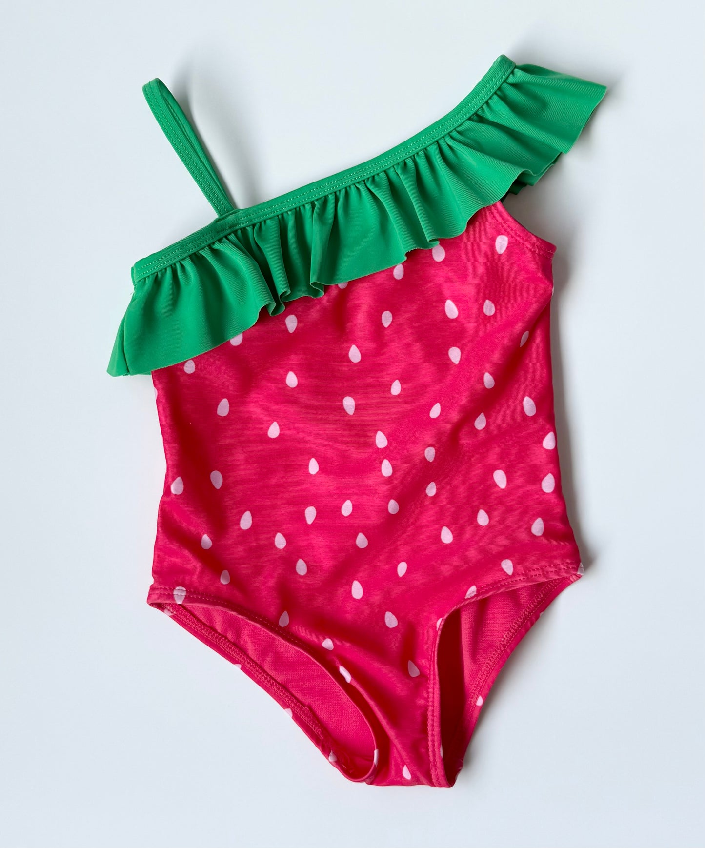 George Strawberry Off The Shoulder One Piece Swimsuit (2T)