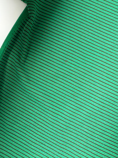 Patagonia Capilene Midweight Green & Brown Striped Long Sleeve Bodysuit & Pants Base Layer Set (2T)