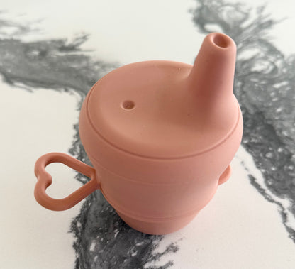 Dusty Rose Silicon Cup & Stretchy Lid