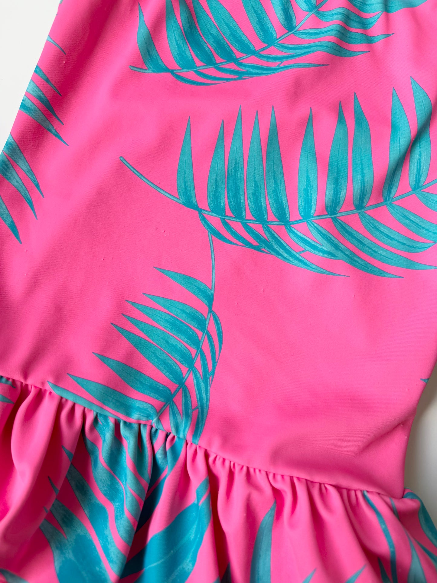 Bonds Hot Pink & Blue Tropical Twirl One Peice Swimsuit (18-24 Months)