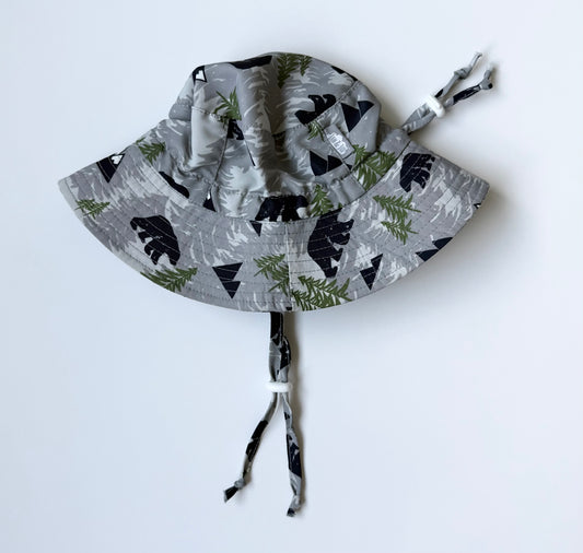 Jan & Jul Grey Bears Sun Hat (0-6 Months)