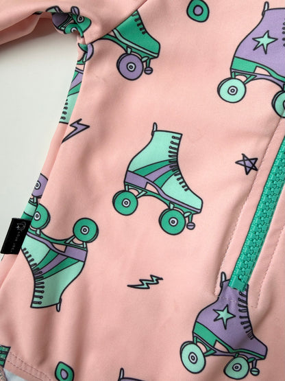Birdz Pink Rollerskating Long Sleeve One Piece Swimsuit (3-6 Months)