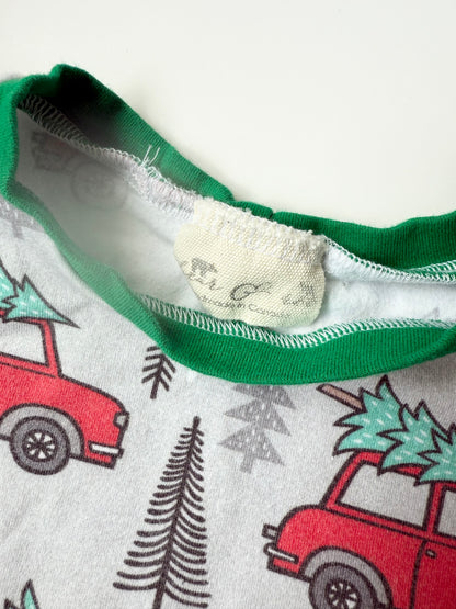 Bear & Roo Green Christmas Tree Car Long Sleeve (12-18 Months)