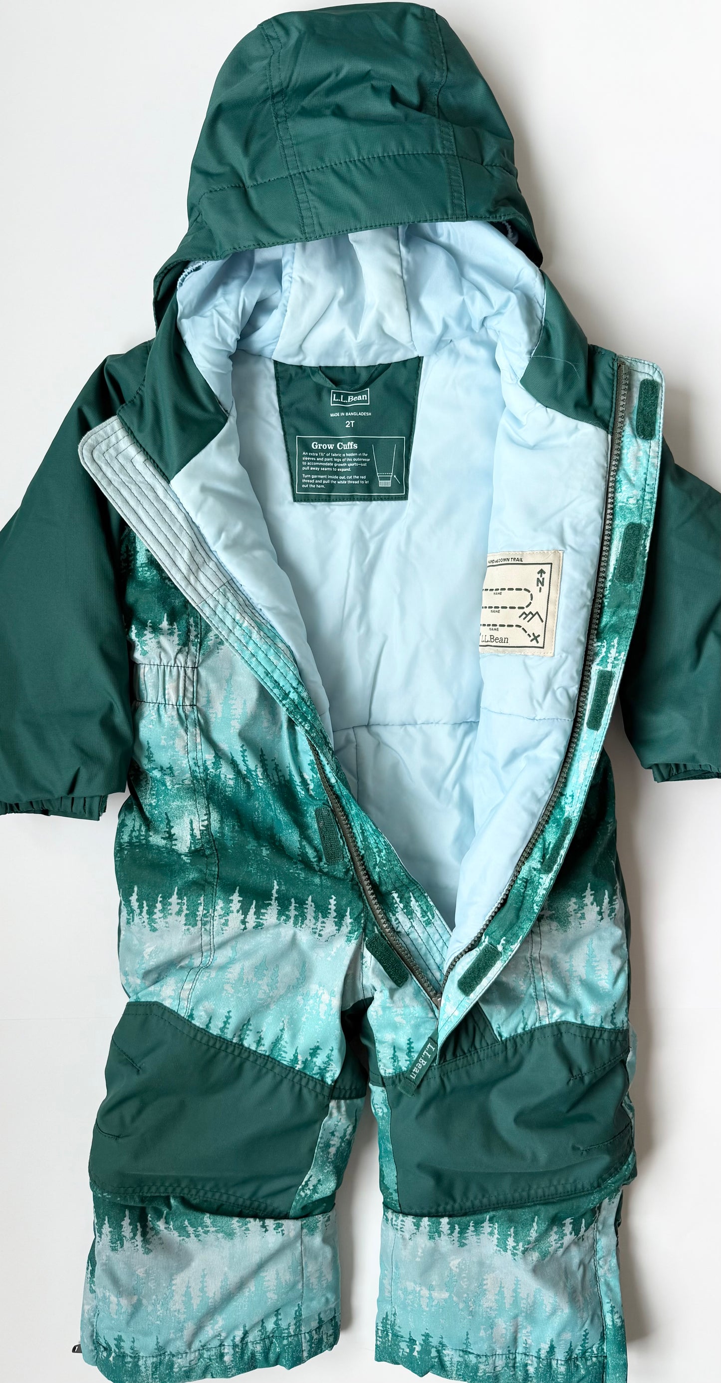 L.L.Bean Green Forest Cold Buster Snowsuit (2T)