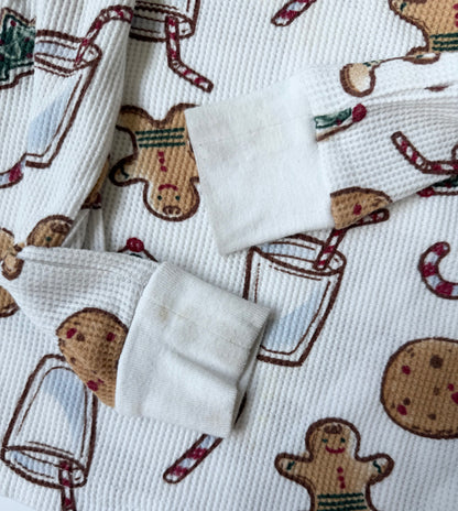 Carters White Waffled Christmas Treats Two Piece PJ Set (2T)