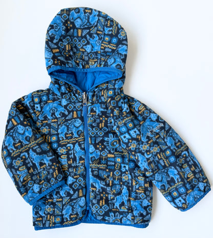 Columbia Blue Quilted & Fleece Woodland Animals Reversible Jacket (2T)