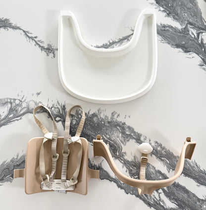 Stokke Tripp Trapp High Chair + Baby Set + Tray Bundle