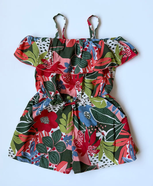 Mayoral Bright Tropical Flowy Tank Romper (3T)