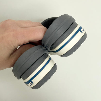 Crocs Grey Crocband Clog Slip Ons (4/5)