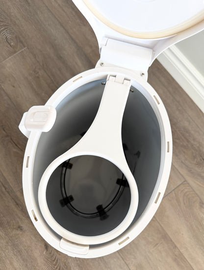 Ubbi Diaper Pail - Grey & White Chevron