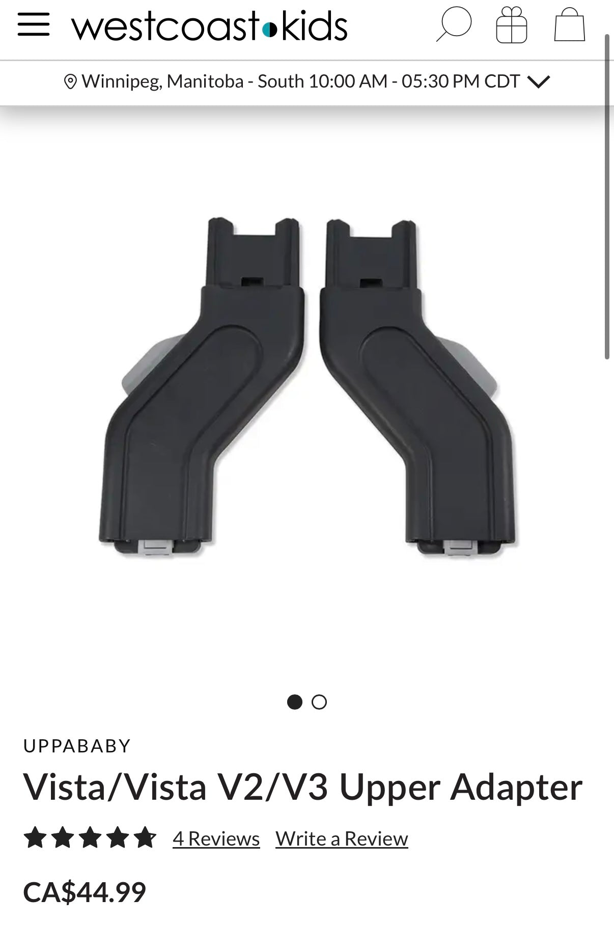Uppababy Vista V2/V3 Upper Adapters