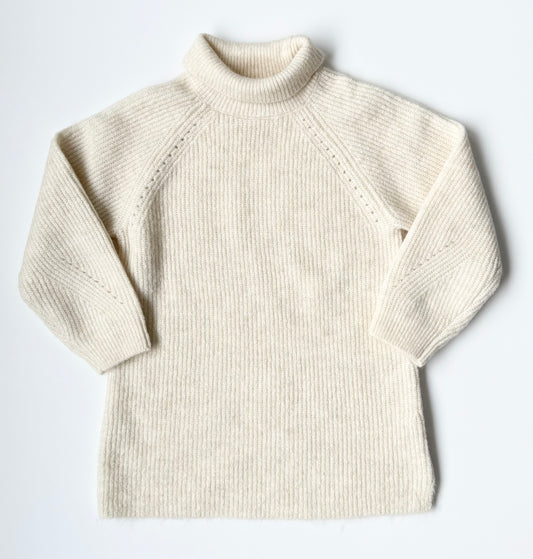 Zara Cream Knit Turtleneck Sweater Dress (18-24 Months)