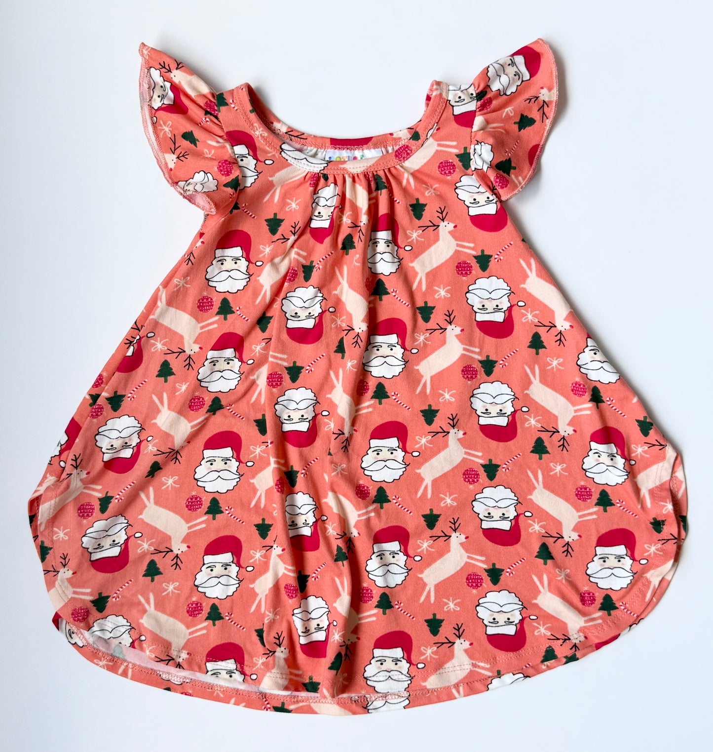 DotDot Smile Pink Sleeveless Santa Dress (12-24 Months)