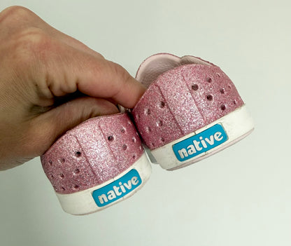 Native Pink Sparkle Jefferson Slip Ons (C6)