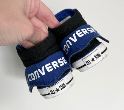 Converse Black & Blue High Top Lace Up Sneakers (4)