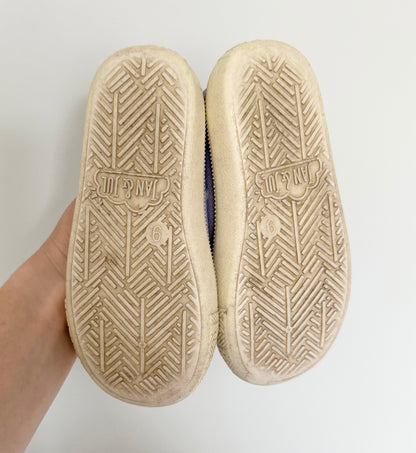 Jan & Jul Purple Daisy Knit Slip Ons (9)