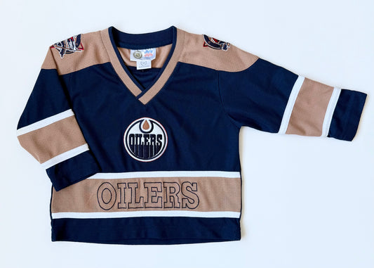 Edmonton Oilers Navy & Tan Hockey Jersey (18 Months)