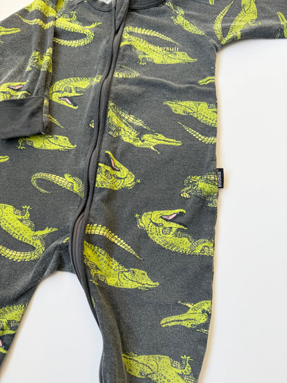 Bonds Wondersuit Black Alligators Sleeper Romper (6-12 Months)