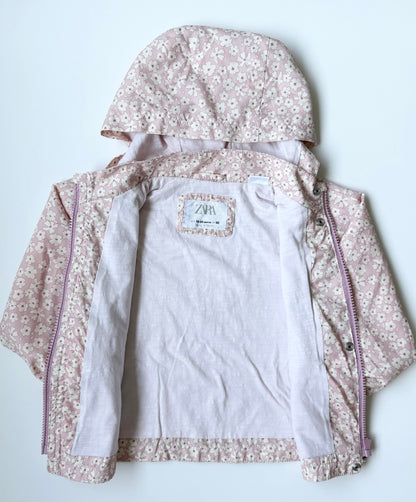 Zara Light Pink & Dainty Floral Windbreaker (18-24 Months)