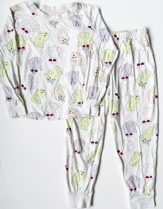 George White Girlir Ghosts Two Peice PJ Set (4-5 Years)