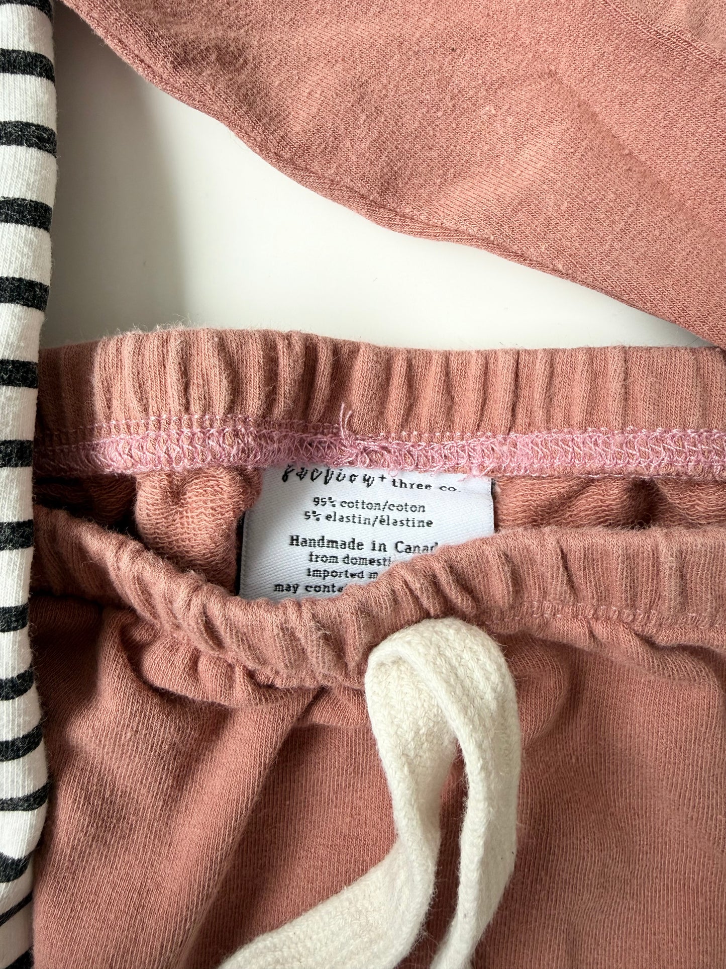 Faction + Three Co Salmon Striped Pullover & Pants Set (12-18 Months)